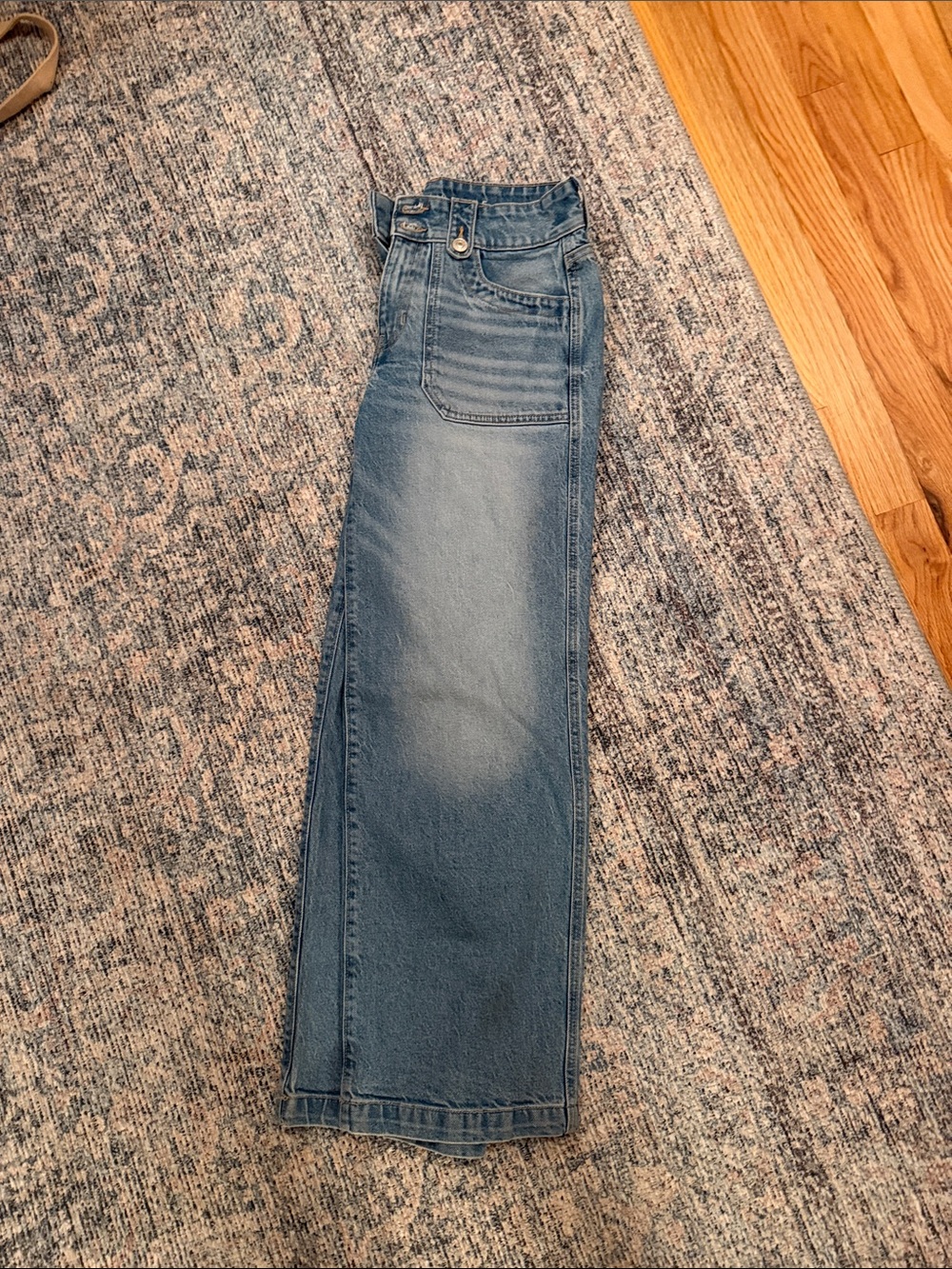American Eagle Outfitters High-Rise Wide Leg Jeans - Blue Wash